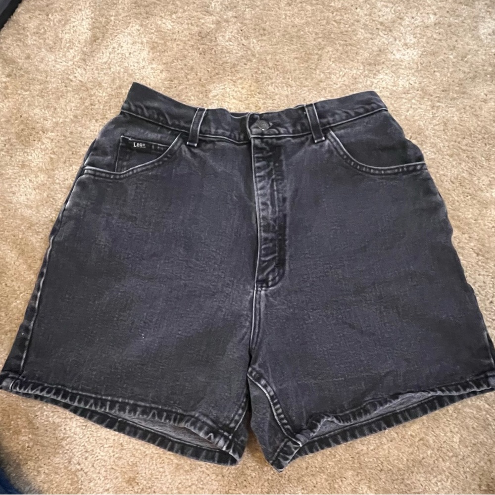 Vintage Lee Black Denim Shorts